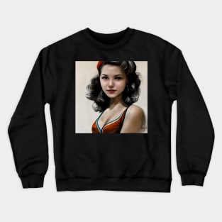 Top model from 1940s painting Crewneck Sweatshirt